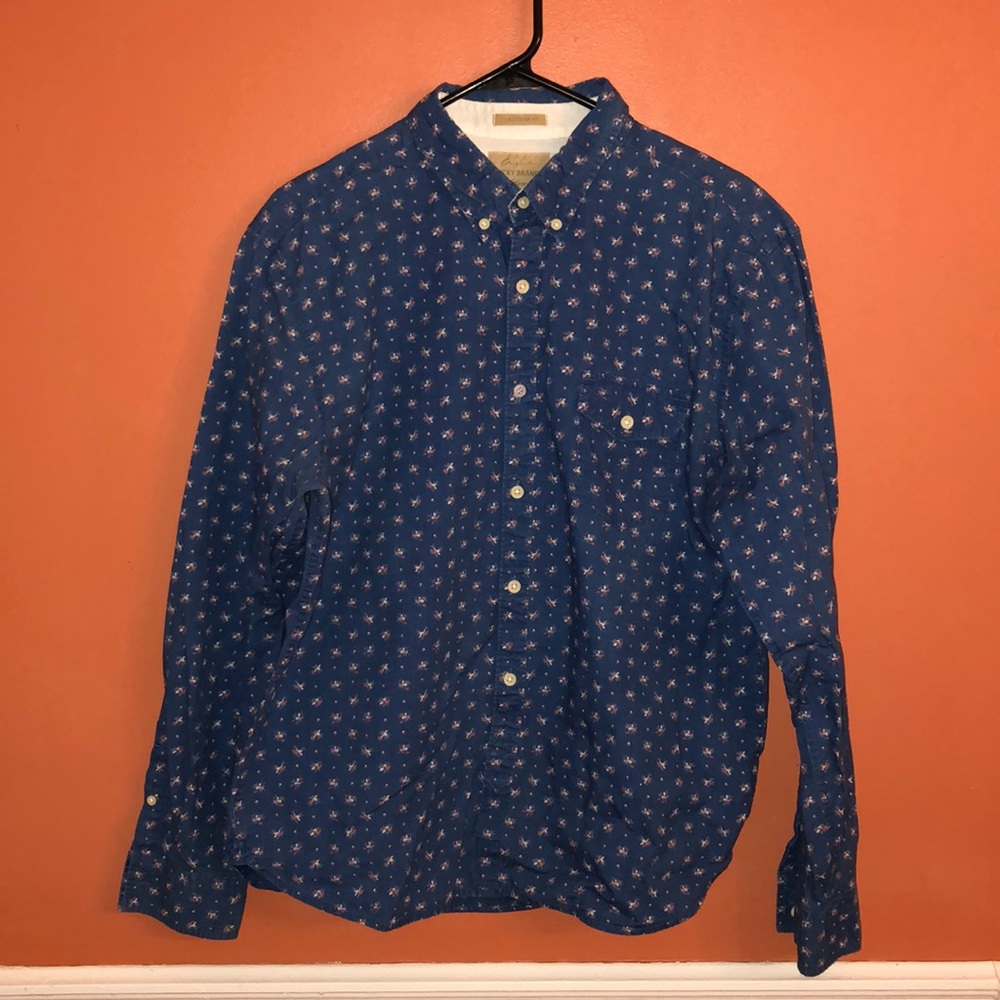 Lucky Brand Men’s Button Down Print Shirt
